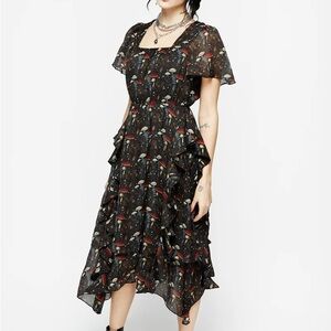 Disturbia mushroom chiffon dress